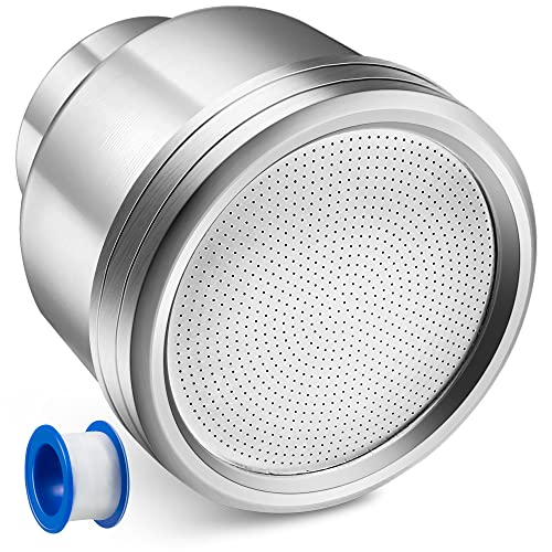 Dreyoo Water Nozzle with 2000 Tiny Holes, 3/4'' Aluminium Alloy Water Hose Nozzle with PTFE Thread Seal Tape for Outdoor Garden Watering Flowers, Plants, Greenhouse, Nurseryman, Container