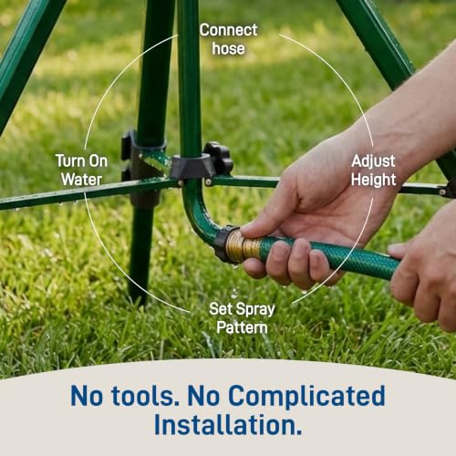 Orbit Tripod Zinc Impact Sprinkler, Adjustable Height - 56667 - style: Zinc Impact Sprinkler