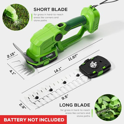 21V Cordless Hedge Trimmer, 2 in 1 Handheld Bush Trimmer Compatible with MAKITA 21V Battery(Battery not Included), Electric Grass Shear for Garden Yard Lawn Care, Powerful & Lightweight - size: Hedge Trimmer Only