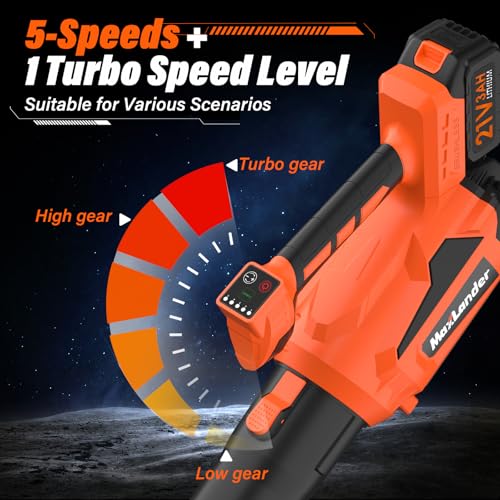 MAXLANDER 20V 13" Electric Lawn Mower & 12" Weed Wacker& Leaf Blower Combo - color: Orange