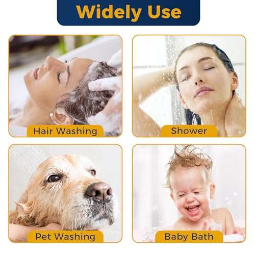 KLLEYNA Shower Head Hose Attachment for Sink/Tub Faucet - ON/OFF Jets Sprayer for Dog Wash/Bathtub Cleaning/Baby Bath/Hair Rinse, Tap Extender Water Nozzle for Bathroom Kitchen Utility Garden Basement - color: Silver A