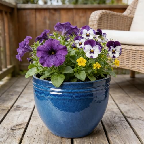 Large Ceramic Planter Pot for Indoor Outdoor Plants Flowers