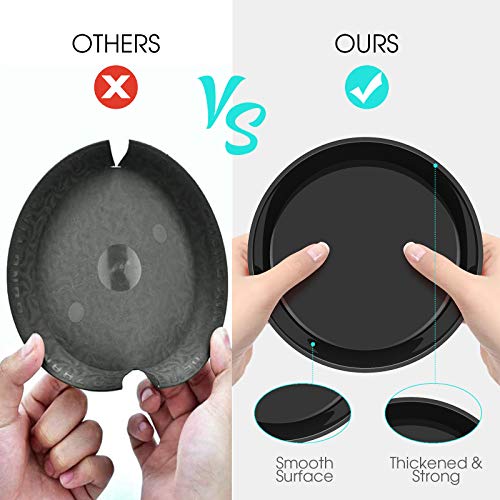 6 Pack Plant Saucer 4 6 8 10 12 14 16 18 20 22 Inch Plastic Plant Tray, Sturdy and Durable Flower Pot Container Accessories Plant Pot Saucers for Indoor and Outdoor (12 Inch, Black) - size: 12 Inch