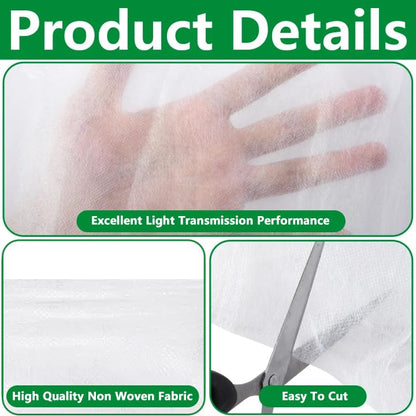 30 x 10 Ft Plant Sun Protection Cloth, Non-Woven Garden Plant Shade Cloth - color: 10 x 30 Ft-1pcs