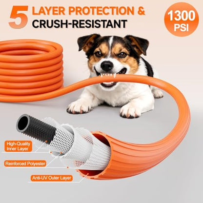 SPECILITE Garden Water Hose 100 ft x 3/4", 450-1300psi for Hot/Cold Water - size: 3/4'' 100FT