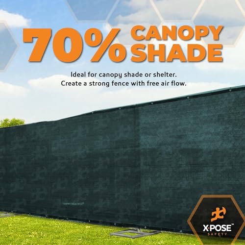 Xpose Safety Heavy Duty Green Mesh Tarp 10' x 12' (3-Pack) – 70% Sunblock Shade Cloth with Grommets for Garden, Fence, Privacy Screen, Canopies, Dump Trucks, Pool Cover – Tear & Weather Resistant - color: Green, size: 10' X 12' (3-Pack)