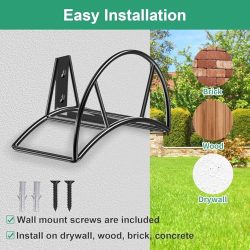 TomCare Garden Hose Holder Wall Mount, 160FT Large Capacity Hose Hanger - color: Black, size: XL