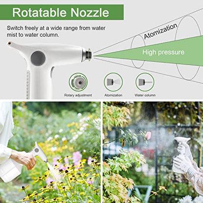 Electric Spray Bottle, Plant Spray 0.26 Gallon with Adjustable Nozzle for Garden, Indoor and Outdoor Plant, Also Works as Automatic Sprayer Mister