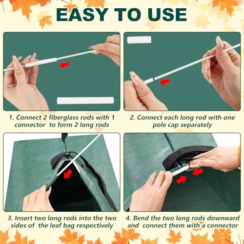UQM 60 Gallon Large Leaf Collector, Easy Storage & Transport