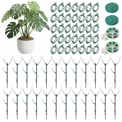 24 Pcs Plant Support Stakes, Stackable Monstera Plant Support