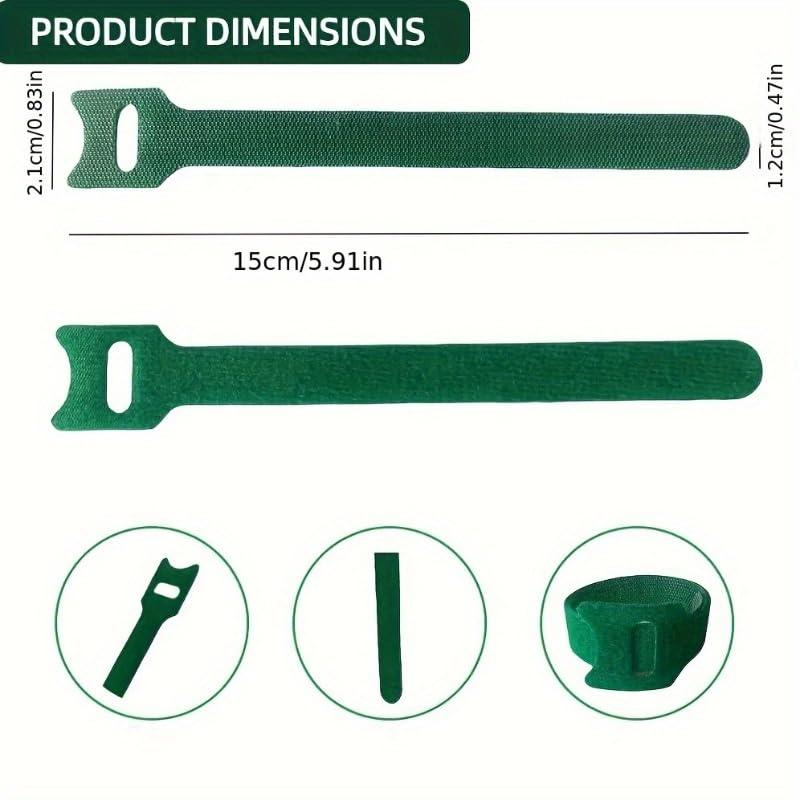 Adjustable Reusable Nylon Plant Ties with Metal Eyelets, Anti-Slip Garden Straps for Climbing Vegetables and Flower Fixing (green) - color: Green