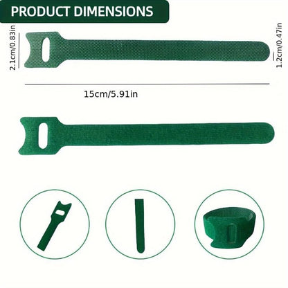 Adjustable Reusable Nylon Plant Ties with Metal Eyelets, Anti-Slip Garden Straps for Climbing Vegetables and Flower Fixing (green) - color: Green