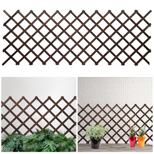 Expandable Garden Trellis Large Wooden Lattice Fence - color: 200x90cm