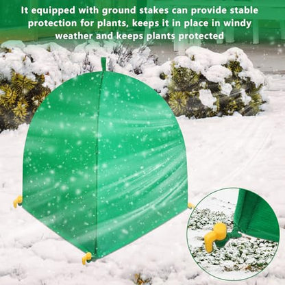 GJL 2 Pack Winter Plant Covers Freeze Protection, 28×28×33 Inch Shrub Tent - size: 28 x 28 x 33 Inches