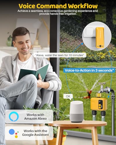 WiFi Water Timer 2 Outlet Garden, Brass Inlet - size: 2 Outlet In