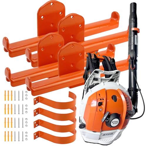 Backpack Blower Rack with Tube Hook, 4 Pack Backpack Blower Wall Mount - size: 4 Pack
