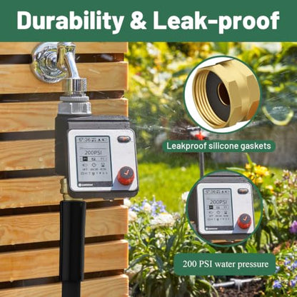 200 ft Garden Hose, Lightweight Flexible and Durable, Leak-Free Connections - size: 200ft Male to Female