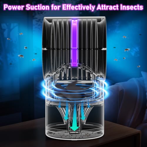 Fly Trap Indoor, Gnat Traps House Indoor, Indoor Pink Insect Trap with Timer - color: Pink
