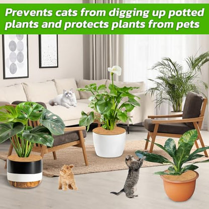 Legigo 4 Pack Coconut Fiber Mulch Ring Tree Plant Protector Mat, 18 Inch - color: 4 Pack, size: 18 Inch