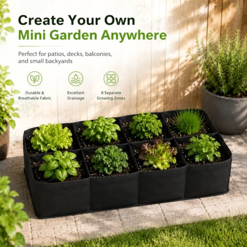 Gardzen 2 Pack Fabric Raised Garden Beds - size: 3Feet x 6Feet