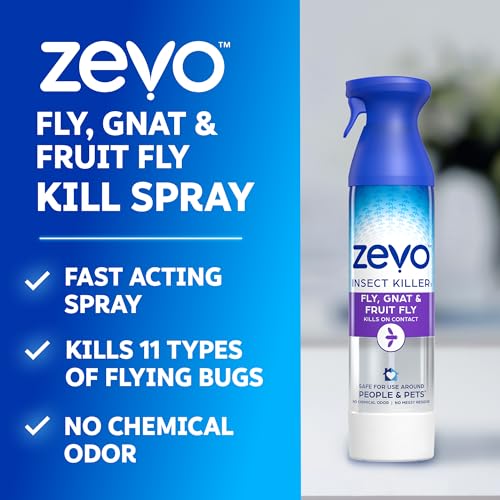 Zevo Flying Insect Bug Aerosol Spray, Kills Flies & Fruit Flies, 3 Bottles - style: 3 Flying Insect Killer