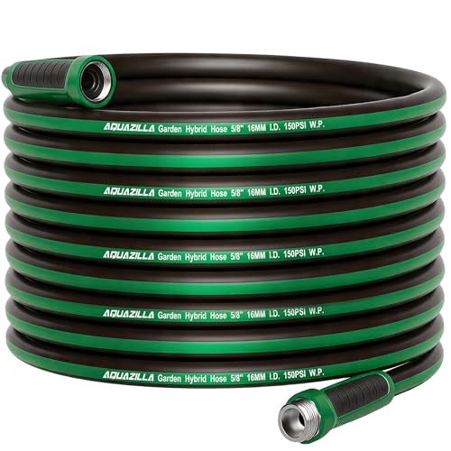 Garden Hose 125ft x 5/8" All-Weather Flexible Water Hose Lightweight, Durable, Kink-resistant, Heavy Duty Hybrid Polymer Hose, Male to Female Leak-Free Aluminum Connections, Burst 600 PSI. - size: 125ft x 5/8" Male to Female