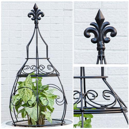 29-Inch Garden Trellis Obelisk – Durable Metal Support for Plants - size: 29" x 11"