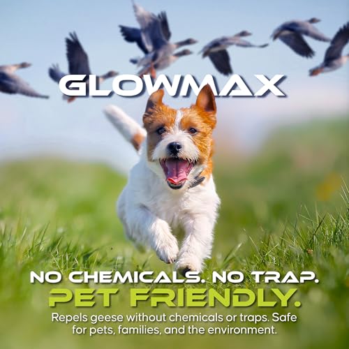 Bird Deterrent Device, Nighttime Solution to Repel Geese and Ducks from Lawns, Flashing Night Light Disrupts Sleeping to Discourage Nesting, Set of 1