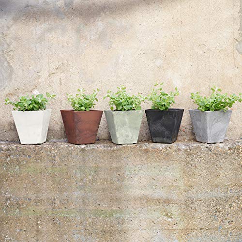 Novelty Artstone 35069 Ella Square Planter, Rust 6" - color: Rust, size: 6"