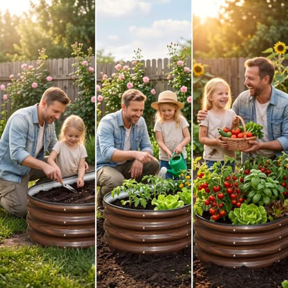 SnugNiture Raised Garden Bed Outdoor 4x2x1ft, 2 Pack - color: Brown