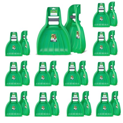 Superio Leaf Scoops, Leaf Collector Hand Rake for Lawn & Garden Cleanup, Plastic Leaf Grabber, Handheld Gardening Tool, Green, 12 Pair - size: 12 Pack