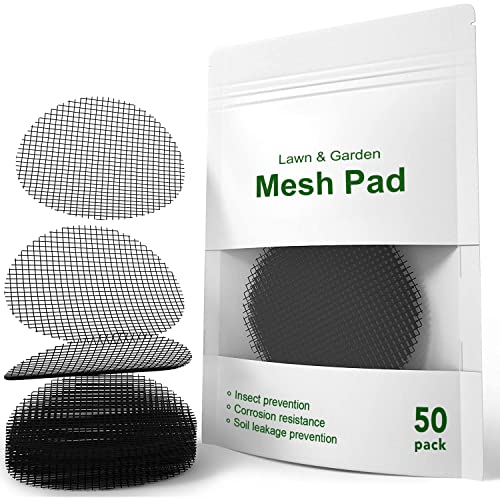 LE TAUCI Plant Pot Drainage Hole Mesh Pads, 2-Inch, 50-Pack - size: 2 Inch