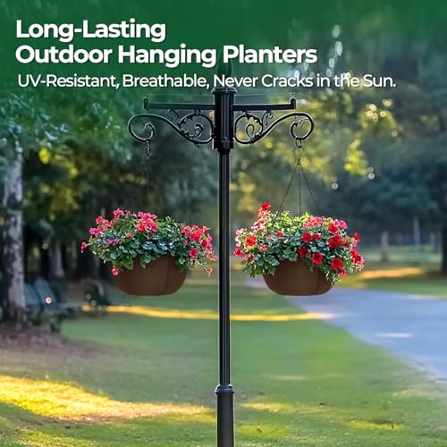 T4U Hanging Planter for Plants Outdoor 12 Inch, Fabric Pots 4 Pack - size: 12 Inch, 4-Pack