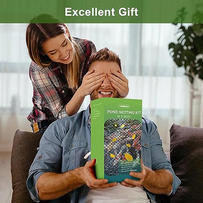 Pond Netting 15 x 20FT, Heavy Duty Pond Netting for Koi Ponds Fine Mesh Net - size: 15x20FT