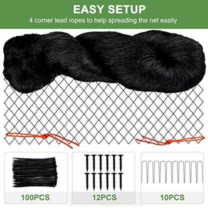 Bird Netting 50x50ft with 3/4" Mesh, Poultry Netting for Chicken Coop - size: 3/4", 50' x 50'
