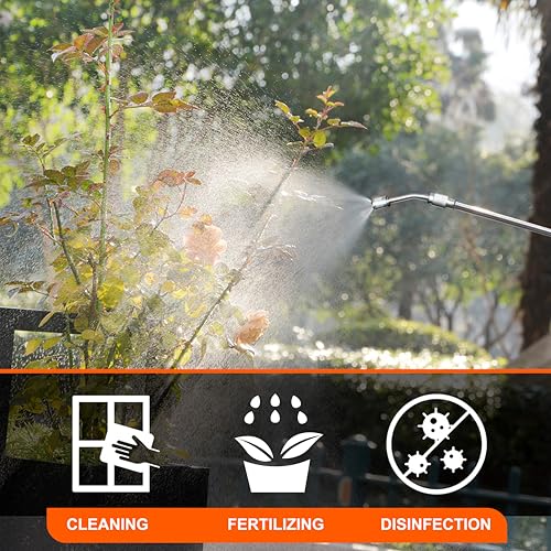 HIFAY ESX-8 Electric Sprayer, Garden Sprayer 2 Gallon,Weed Sprayer in Lawn & Garden,Rechargeable Battery Powered Sprayer with Telescopic Wand,Plant Mister,Pump Sprayer,Indoor Watering Can for Plants - color: Green