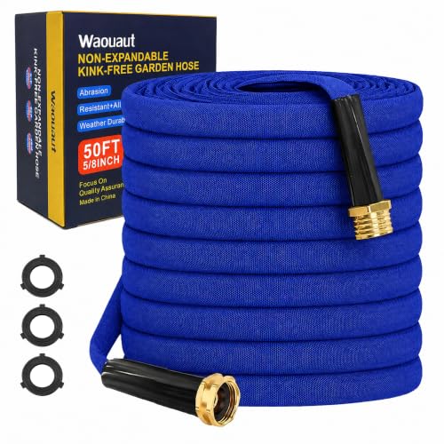 50FT Garden Hose, 5/8-Inch Flat Ultra Lightweight Flexible & Kink Free - color: Blue, size: 50FT