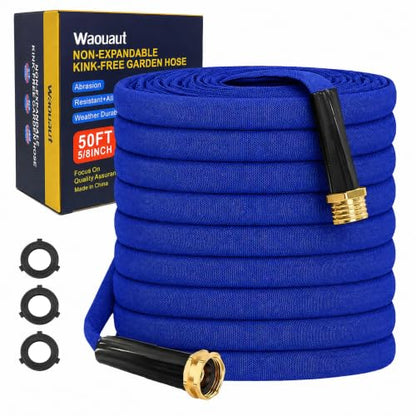 50FT Garden Hose, 5/8-Inch Flat Ultra Lightweight Flexible & Kink Free - color: Blue, size: 50FT