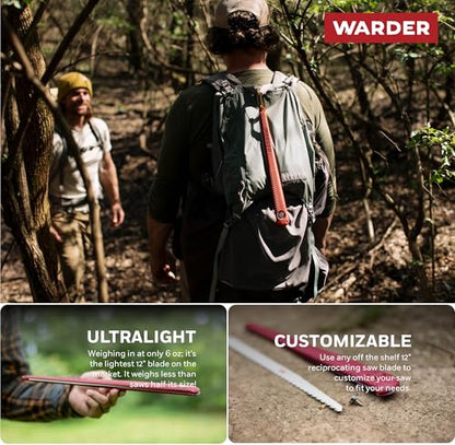 Warder Folding Saw - Portable Hand Saw for Wood & Tree Cutting, Camping & Hunting, Foldable & Durable Design