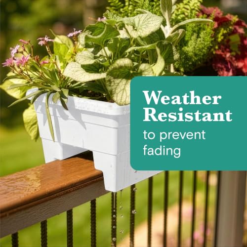 Greendigs 24" White Plastic Rail Planter