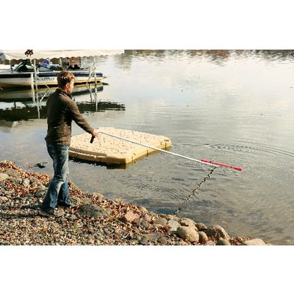 ShoreTech Ultralite Lake Weed Rake – 24" Head with 7ft Lightweight Aluminum Handle – 20 Durable Tines – Quick Release Handle – Includes Rope & Float Kits – for Lakes, Ponds, and Shoreline Cleanup.