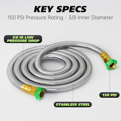 Short Garden Hose 2 ft, Female to Female Connector, Water Hose for Reel - size: 2FT