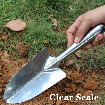 Garden Trowel Stainless Steel Rust Resistant Hand Shovel Garden Spade - color: Wide Shovel
