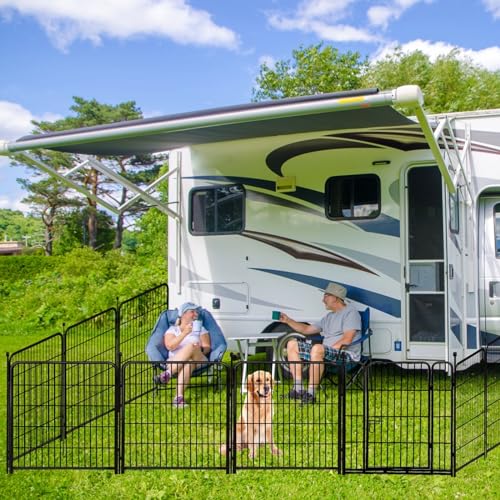 ADAVIN Dog Fence Outdoor for Yard, 32in 12 Panels Tall Garden Fence - size: 32in(H)×27ft(L) 12 panels-New