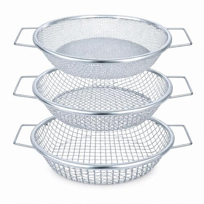 Soil Sifter with Handle, Fits 5-Gallon Buckets — Heavy-Duty Garden Soil Filter Tool (3 PCS 3/8in,1/4in,1/8in)