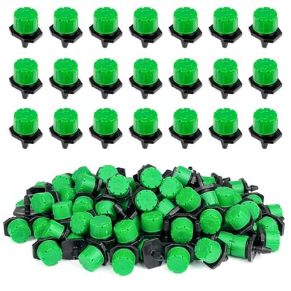 100Pcs Drip Irrigation Emitters,Adjustable Irrigation Drippers Sprinklers - color: Green-100pcs