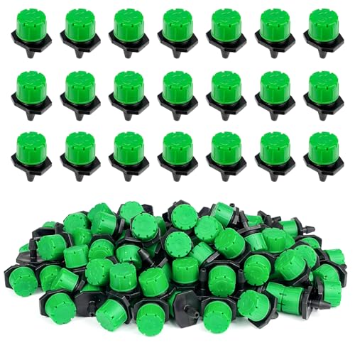 100Pcs Drip Irrigation Emitters,Adjustable Irrigation Drippers Sprinklers - color: Green-100pcs