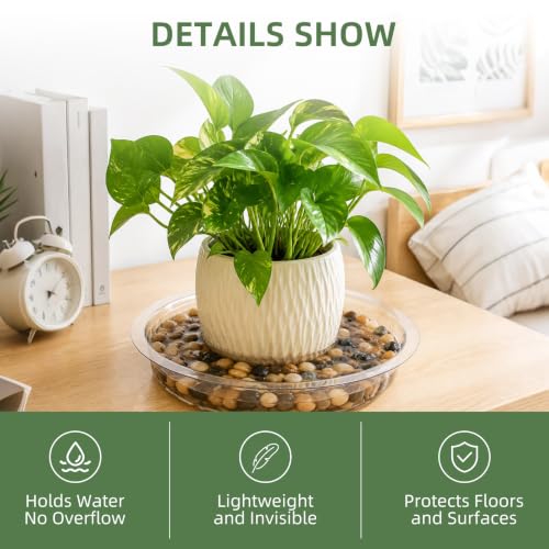 Clear Plant Saucer 16 inch Large Plant Drip Trays for Indoor outdoor plants - size: 16 INCH