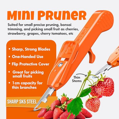 Mini Pruner Pro – 0.4" Precision Snips with Protective Flip Cover