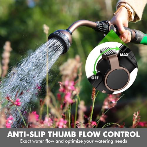 RESTMO Watering Wand Heavy Duty, 15-Inch Long Hose Nozzle Sprayer - color: Oil Rubbed Bronze